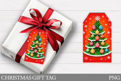 Christmas Gift Tag Printable. Christmas Tree Gift Tag Design Product Image 1