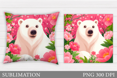 Cute Bear Pillow Sublimation. Cute Bear Sublimation Product Image 1