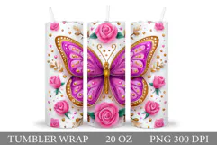 Butterfly Tumbler Sublimation. Butterfly Sublimation Product Image 1