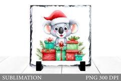 Christmas Koala Sublimation. Christmas Koala Slate Design Product Image 1
