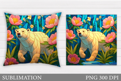 Cute Bear Pillow Sublimation. Cute Bear Sublimation Product Image 1