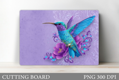 Hummingbird Cutting Board. Flowers Kitchen Cutting Board Product Image 1