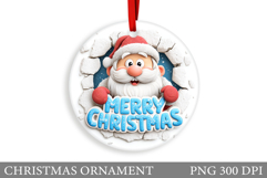 Santa Claus Christmas Ornament. Cute Santa Claus Sublimation Product Image 1