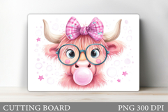 Cute Cow Cutting Board Design. Cow Sublimation Product Image 1