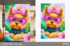 Cute Dog Garden Flag Design. Funny Garden Flag Sublimation Product Image 1