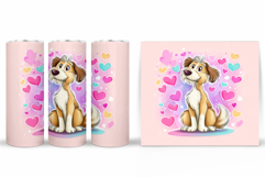 Valentines Dog Tumbler Design. Valentine Tumbler Sublimation Product Image 2