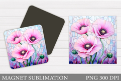 Flowers Magnet Sublimation. Floral Magnet Design Product Image 1