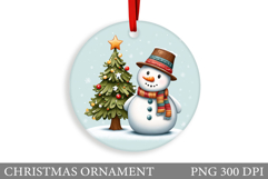 Snowman Christmas Ornament. Snowman Ornament Design Product Image 1