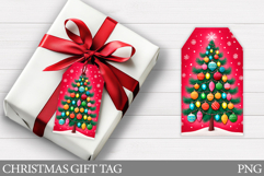 Christmas Gift Tag Printable. Christmas Tree Gift Tag Design Product Image 1