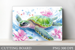 Turtle Kitchen Cutting Board. Sea Turtle Cutting Board Product Image 1