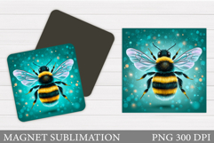 Bee Magnet Design. Bee Sublimation Product Image 1