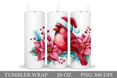 Christmas Bird Tumbler Design. Christmas Tumbler Sublimation Product Image 1