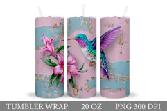 Hummingbird Tumbler Design. Hummingbird Sublimation Product Image 1