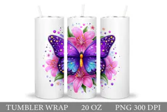 Butterfly Tumbler Sublimation. Butterfly Sublimation Product Image 1