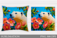 Cute Bear Pillow Sublimation. Cute Bear Sublimation Product Image 1