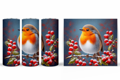 Christmas Bird Tumbler Design. Christmas Tumbler Sublimation Product Image 2