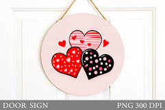 Hearts Door Sign Design. Valentines Door Sign Sublimation Product Image 1