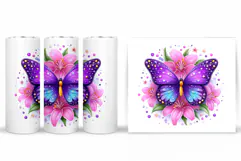 Butterfly Tumbler Sublimation. Butterfly Sublimation Product Image 2