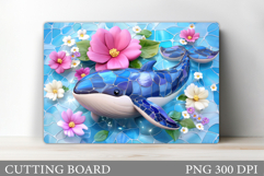 Whale Cutting Board Design. Whale Sublimation Product Image 1