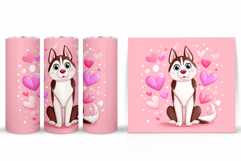 Valentines Dog Tumbler Design. Valentine Tumbler Sublimation Product Image 2