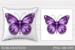 Butterfly Pillow Design. Butterfly Sublimation Product Image 1