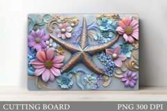 3D Starfish Cutting Board. Sea Cutting Board Design Product Image 1