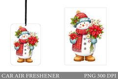 Snowman Car Air Freshener. Christmas Car Air Freshener Product Image 1