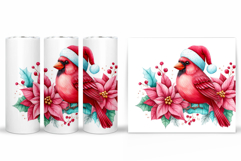 Christmas Bird Tumbler Design. Christmas Tumbler Sublimation Product Image 2