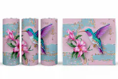 Hummingbird Tumbler Design. Hummingbird Sublimation Product Image 2