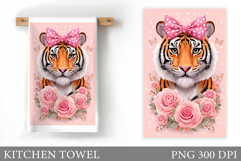 Tiger Kitchen Towel Design. Tiger Sublimation Product Image 1
