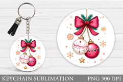 Christmas Keychain Design. Christmas Keychain Sublimation Product Image 1