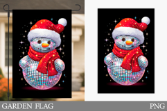 Snowman Garden Flag. Christmas Garden Flag Sublimation Product Image 1