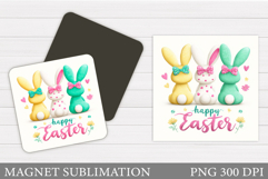 Easter Bunny Magnet Design. Easter Magnet Sublimation Product Image 1