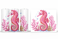 Seahorse Tumbler Sublimation. Seahorse Tumbler Wrap Design Product Image 2