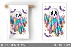 Cute Ghost Kitchen Towel. Cute Halloween Kitchen Towel Product Image 1