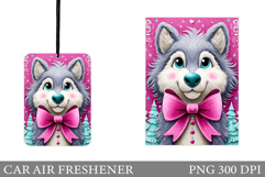Cute Wolf Car Air Freshener. Christmas Car Air Freshener Product Image 1