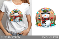 Snowman T-Shirt Design. Snowman Sublimation Product Image 1
