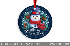 Snowman Christmas Ornament. Snowman Ornament Design Product Image 1
