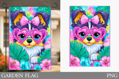 Cute Dog Garden Flag Design. Funny Garden Flag Sublimation Product Image 1