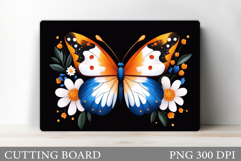 Butterfly Cutting Board. Flower Cutting Board Sublimation Product Image 1