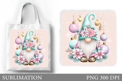 Christmas Gnome Tote Bag. Christmas Tote Bag Sublimation Product Image 1