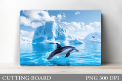 Dolphin Cutting Board. Sea Cutting Board Sublimation Product Image 1