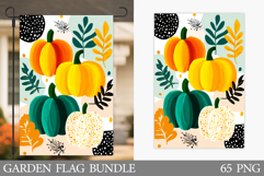 Fall Pumpkin Garden Flag. Fall Garden Flag Design Product Image 1