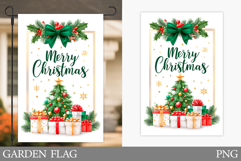 Merry Christmas Garden Flag Design. Christmas Sublimation Product Image 1