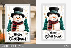 Snowman Garden Flag. Christmas Garden Flag Sublimation Product Image 1