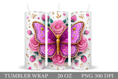Butterfly Tumbler Sublimation. Butterfly Sublimation Product Image 1