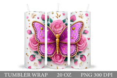 Butterfly Tumbler Sublimation. Butterfly Sublimation Product Image 1