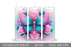 Butterfly Tumbler Sublimation. Butterfly Sublimation Product Image 1