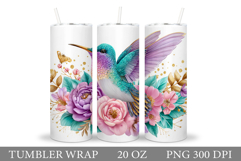 Hummingbird Tumbler Design. Hummingbird Sublimation Product Image 1