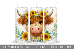 Cow Tumbler Design. Cow Tumbler Sublimation Product Image 1